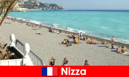 Nice beautiful beaches of the French Riviera