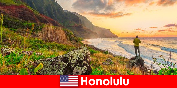 Honolulu is known for beaches, ocean, sunsets for wellness and relaxation vacations