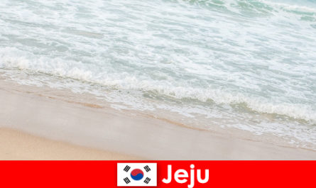 Jeju, with its fine sand and clear water, is an ideal place for a family vacation on the beach