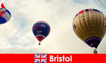 Holiday for brave tourists for balloon flights over Bristol England