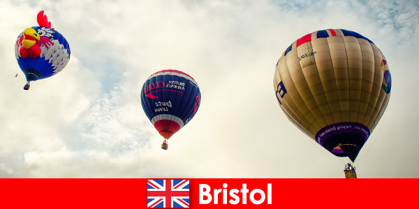 Holiday for brave tourists for balloon flights over Bristol England