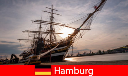 Germany Disembarking in the port of Hamburg to the fish market for travel gourmets