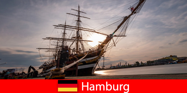 Germany Disembarking in the port of Hamburg to the fish market for travel gourmets