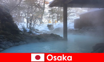Osaka Japan offers spa guests bathing in hot springs
