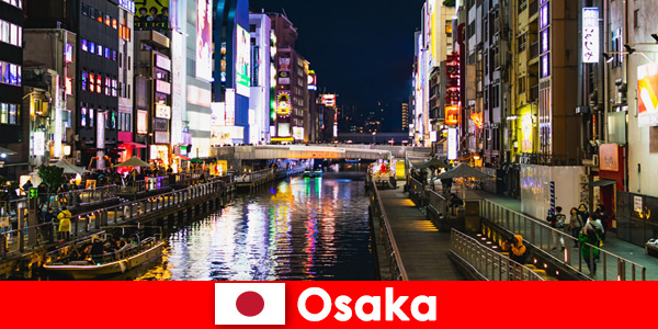 Entertainment districts and delicacies await overseas travelers in Osaka Japan