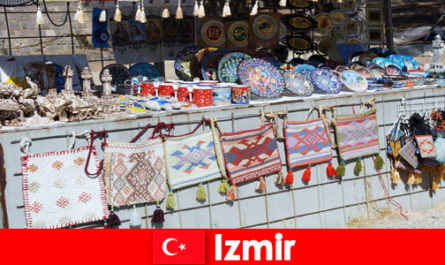 Strolling experience for strangers in the bazaar areas of Izmir Turkey