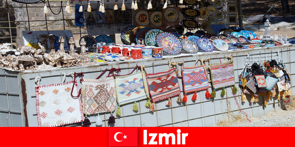 Strolling experience for strangers in the bazaar areas of Izmir Turkey