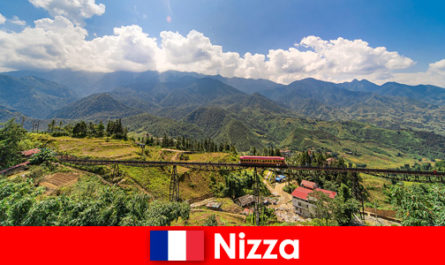 By train through the villages and mountains in the hinterland of Nice France