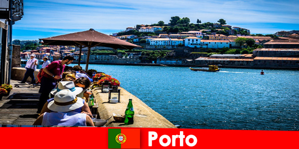 Destination for short vacationers to the great fish restaurants at the port in Porto Portugal