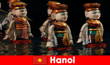 Well-known performances in the water puppet theater inspire strangers in Hanoi Vietnam