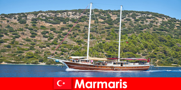 Vacation trip for young tourists with popular boat tours in Marmaris Turkey