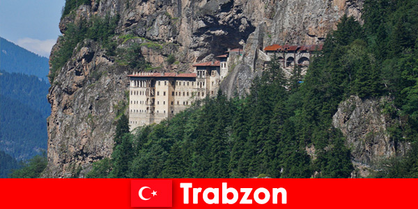 Old monastery ruins in Trabzon Turkey invite curious tourists to visit