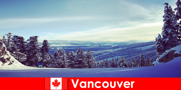 Winter vacation in Vancouver Canada with skiing fun for the travel family