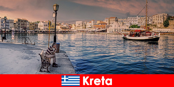 Tourists in Crete Greece discover delicious specialties and lifestyle