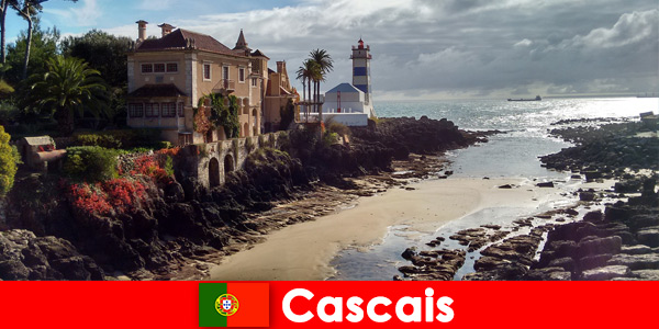 Enthusiastic photo tourism to the picturesque town of Cascais Portugal