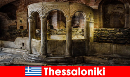 Vacationers in Thessaloniki Greece visit the mosques, churches and monasteries