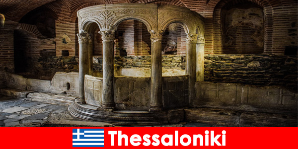 Vacationers in Thessaloniki Greece visit the mosques, churches and monasteries
