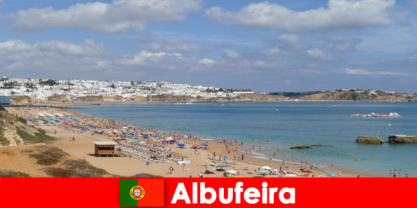 Holidaymakers in Albufeira Portugal experience nature, sea and good food