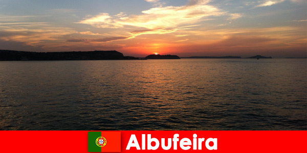 Guests in Albufeira Portugal enjoy quietness in the evening