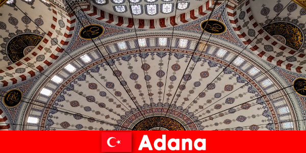 Ornate mosques are open to every visitor in Adana Türkiye
