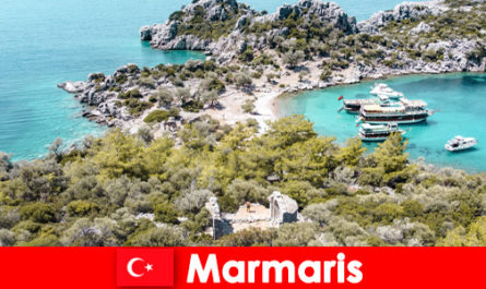 Sun beach and blue journey await vacationers in Marmaris Türkiye