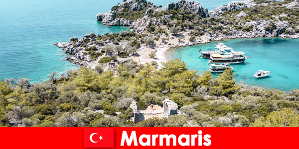 Sun beach and blue journey await vacationers in Marmaris Türkiye