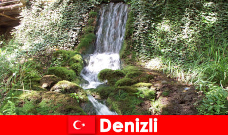 Nature travelers visit unique places in Denizli Türkiye