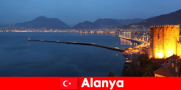 Wonderful event backdrop in the evening in Alanya Türkiye