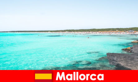 Great bays and crystal clear water for swimming in Mallorca Spain