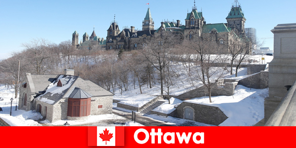 Picturesque winter landscape in Ottawa Canada