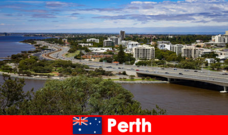 Perth in Australia is a cosmopolitan city with many tourist attractions