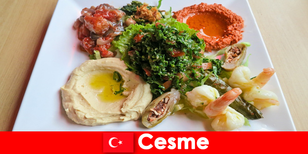 Healthy food and vitamin-rich cuisine is very popular among tourists in Cesme Türkiye